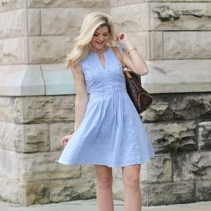 CeCe Flutter Sleeve Pintuck Dress